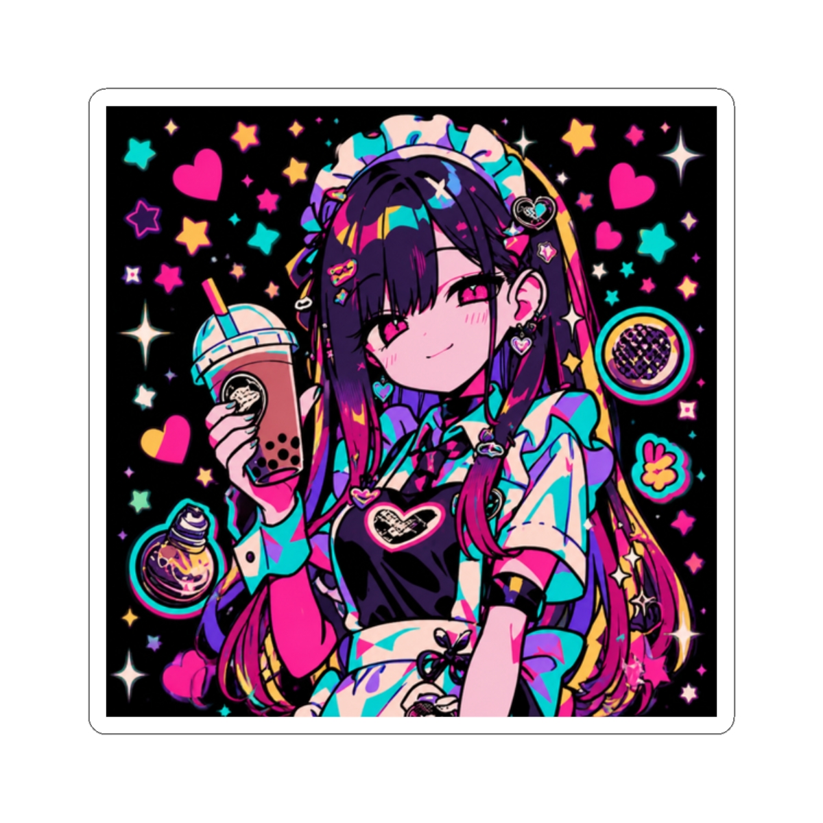 Marin Kitagawa Maid Cosplay Fan Art Sticker | My Dress-Up Darling - alternate angle 3, merchandise