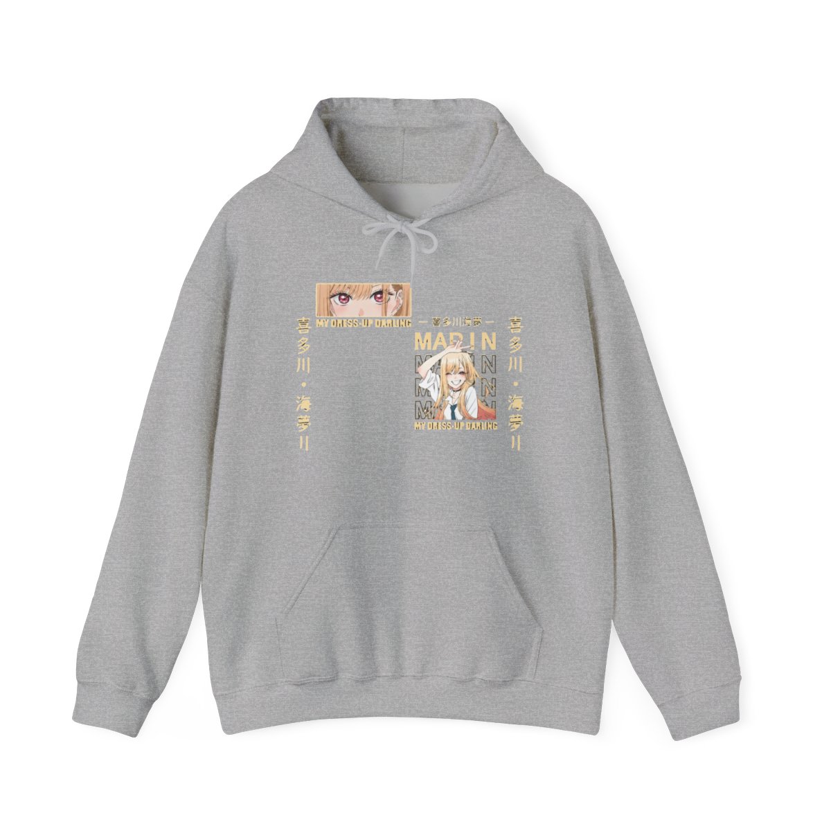 colanperd Anime My Dress-Up Darling Hoodie Marin Kitagawa Printed Hip Hop Streetwear Sweatshirts Black - Official Hoodies merchandise