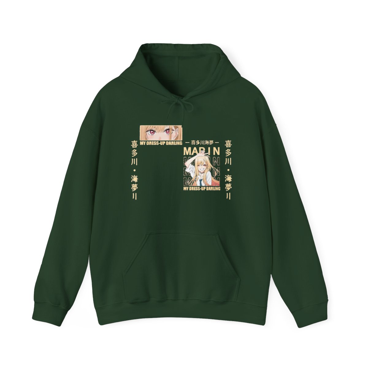 colanperd Anime My Dress-Up Darling Hoodie Marin Kitagawa Printed Hip Hop Streetwear Sweatshirts Black - alternate angle 5, merchandise